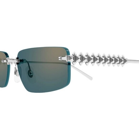 Cartier CT0544S-004 Sunglasses Silver Green Metal